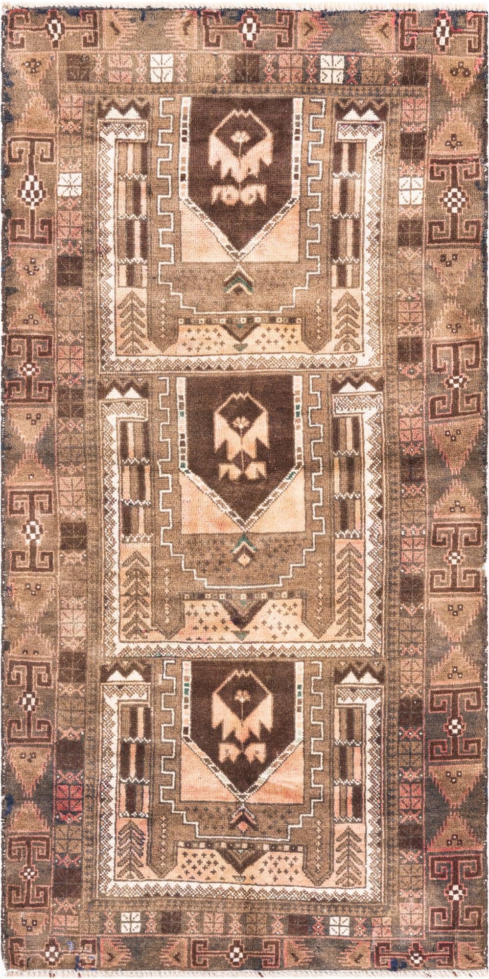 3' 5 x 6' 8 Hand Knotted Ultra Vintage Persian Wool Rug