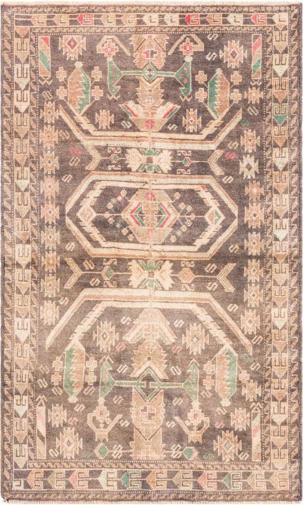 3' 9 x 6' 3 Hand Knotted Ultra Vintage Persian Wool Rug