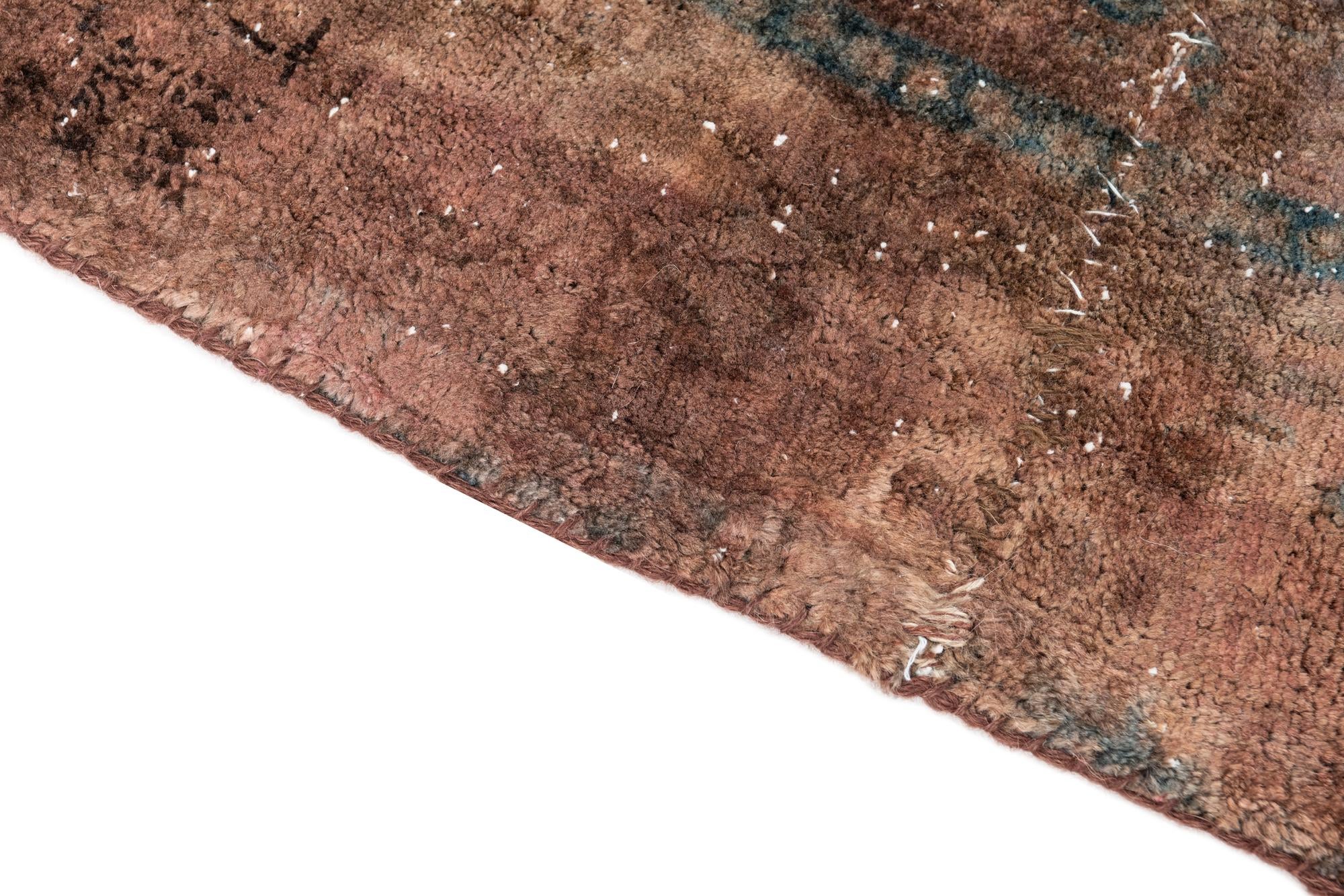 4' 9 x 7' 2 Hand Knotted Ultra Vintage Persian Wool Rug