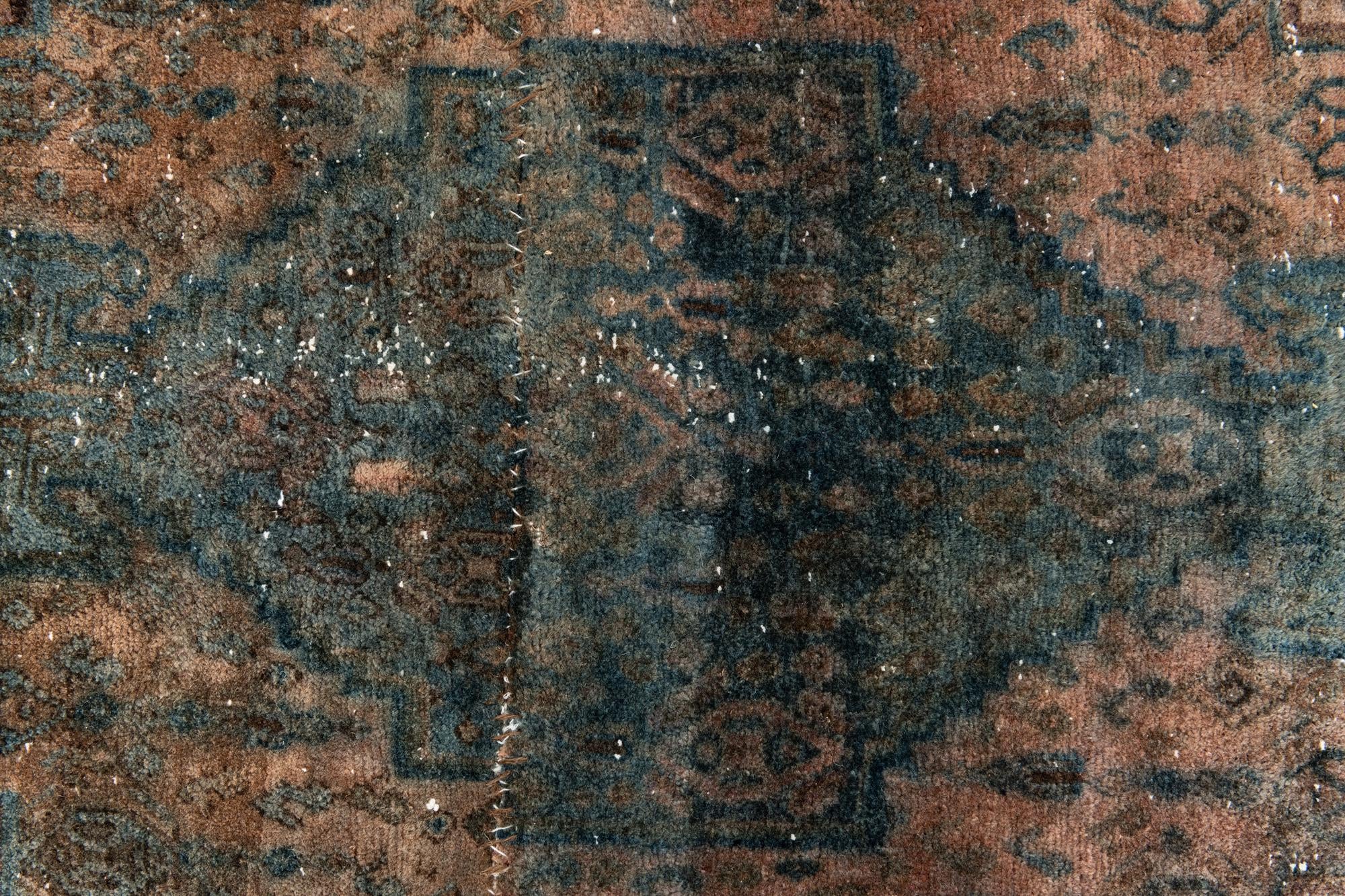 4' 9 x 7' 2 Hand Knotted Ultra Vintage Persian Wool Rug