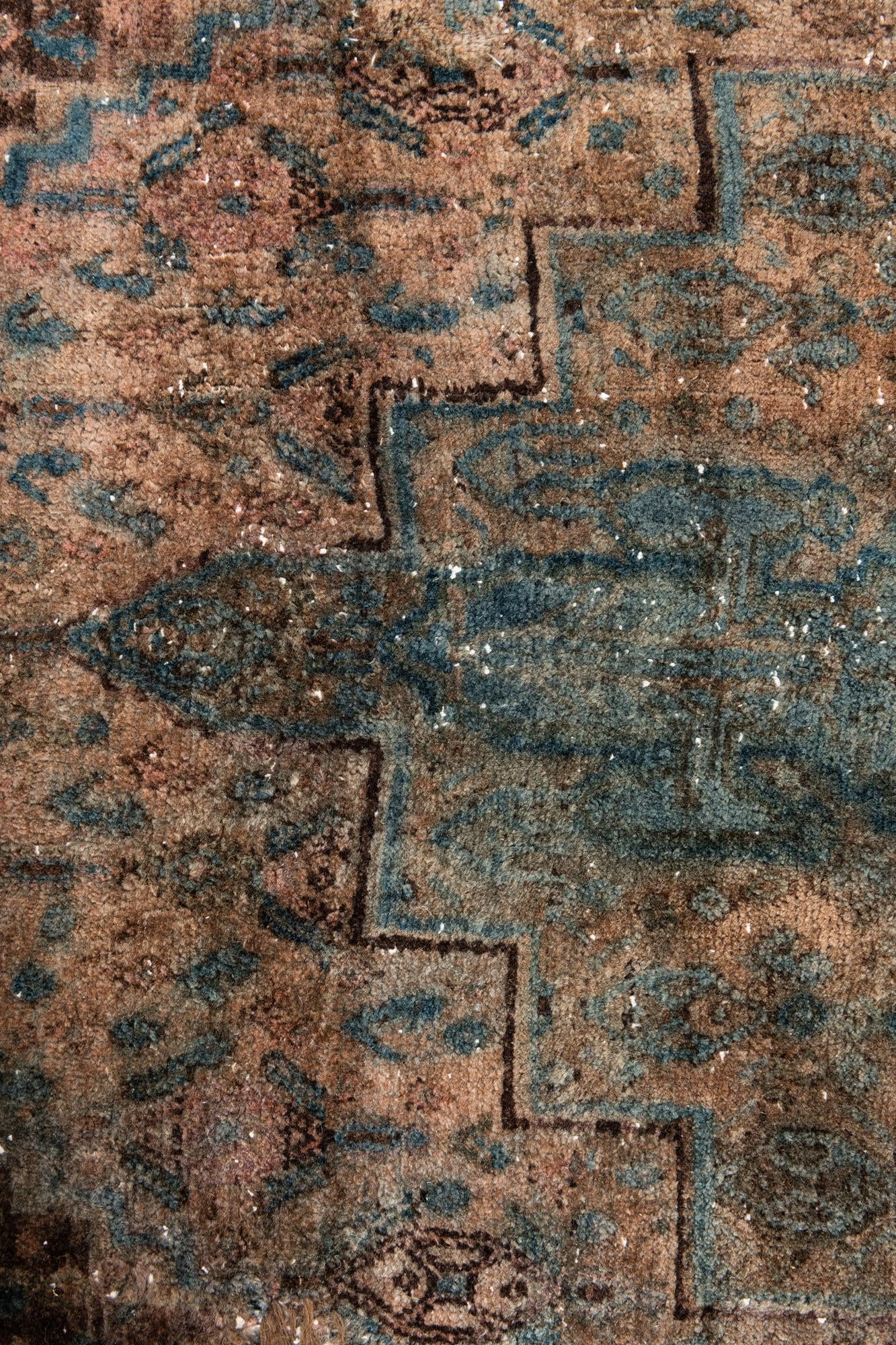 4' 9 x 7' 2 Hand Knotted Ultra Vintage Persian Wool Rug