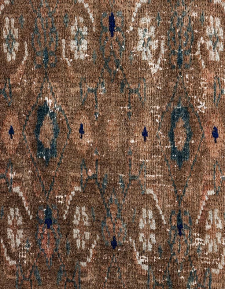 Detail image of 3' 7 x 4' 9  Hand Knotted Ultra Vintage Persian Wool Rug