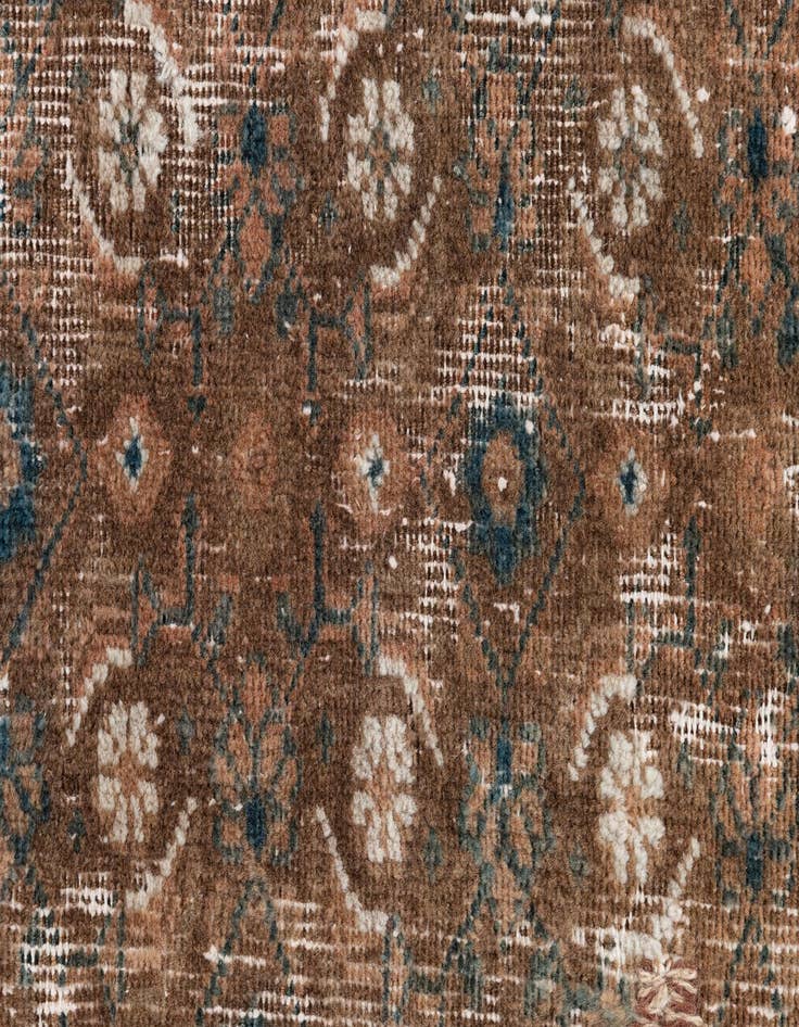 Detail image of 3' 7 x 4' 9  Hand Knotted Ultra Vintage Persian Wool Rug