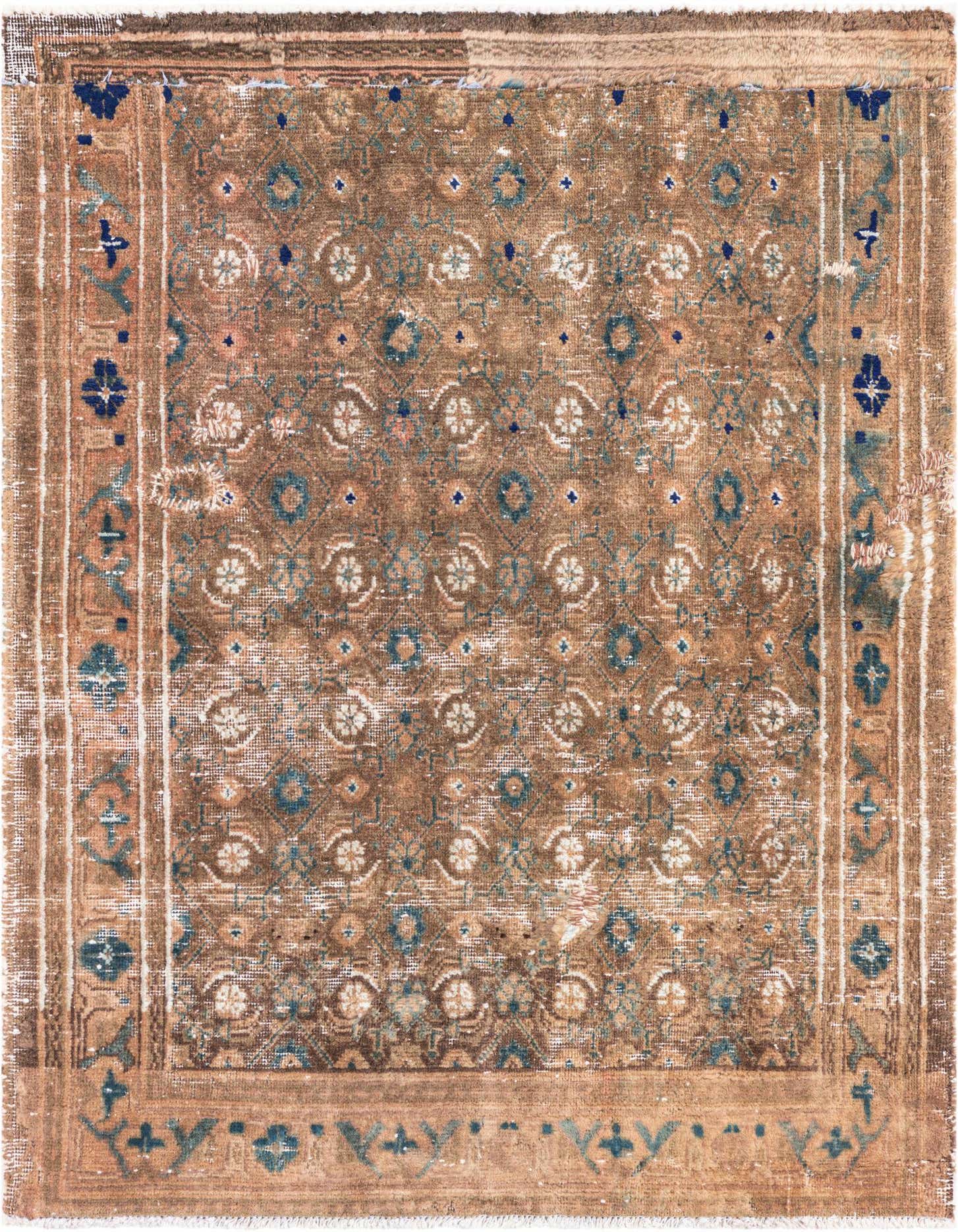 Primary image 3' 7 x 4' 9  Hand Knotted Ultra Vintage Persian Wool Rug