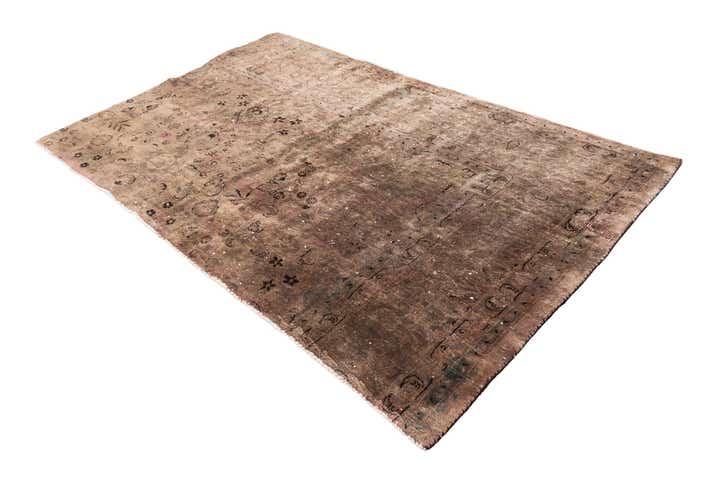 4' 5 x 7' Hand Knotted Ultra Vintage Persian Wool Rug