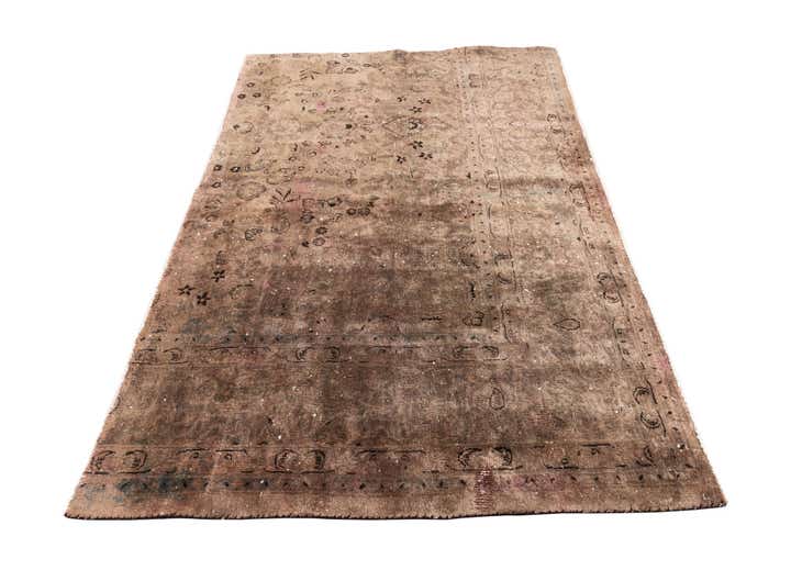 4' 5 x 7' Hand Knotted Ultra Vintage Persian Wool Rug