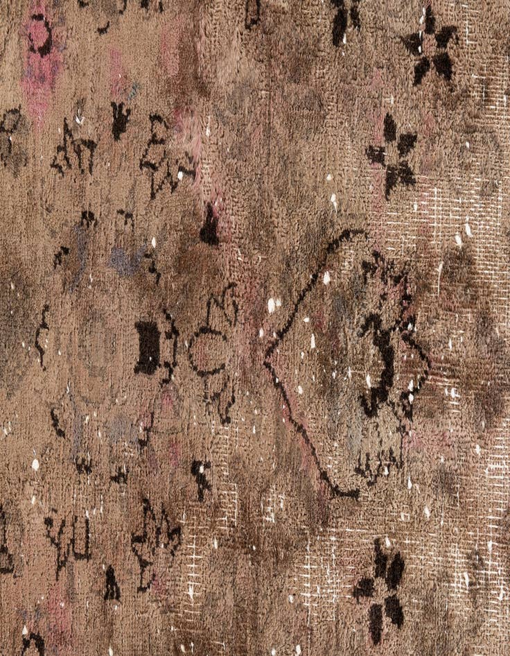 Detail image of 4' 5 x 7'  Hand Knotted Ultra Vintage Persian Wool Rug