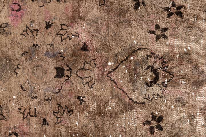 4' 5 x 7' Hand Knotted Ultra Vintage Persian Wool Rug