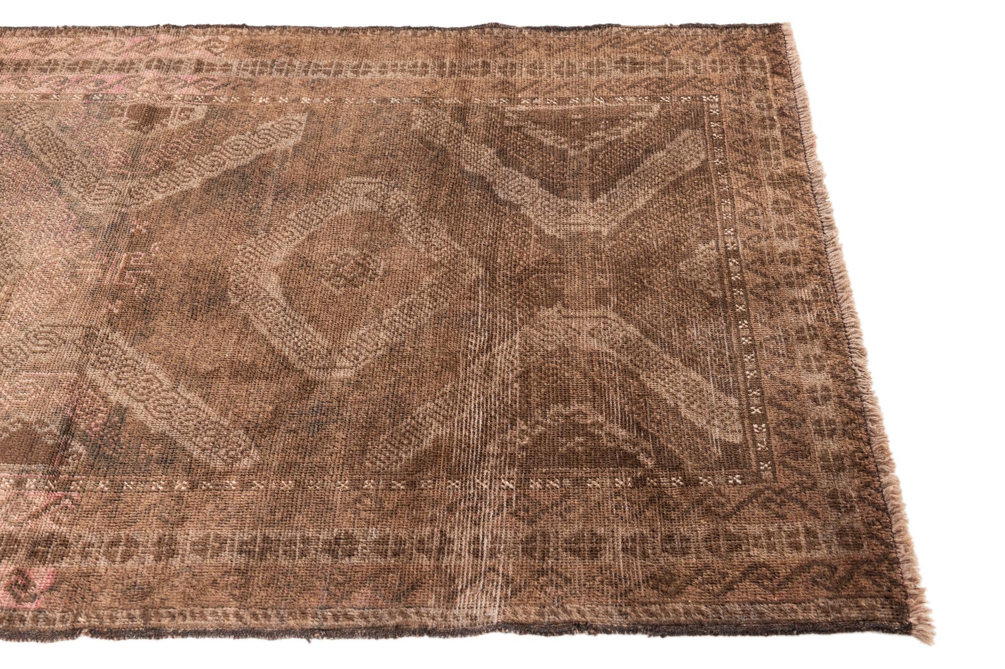 3' 8 x 5' 9 Hand Knotted Ultra Vintage Persian Wool Rug
