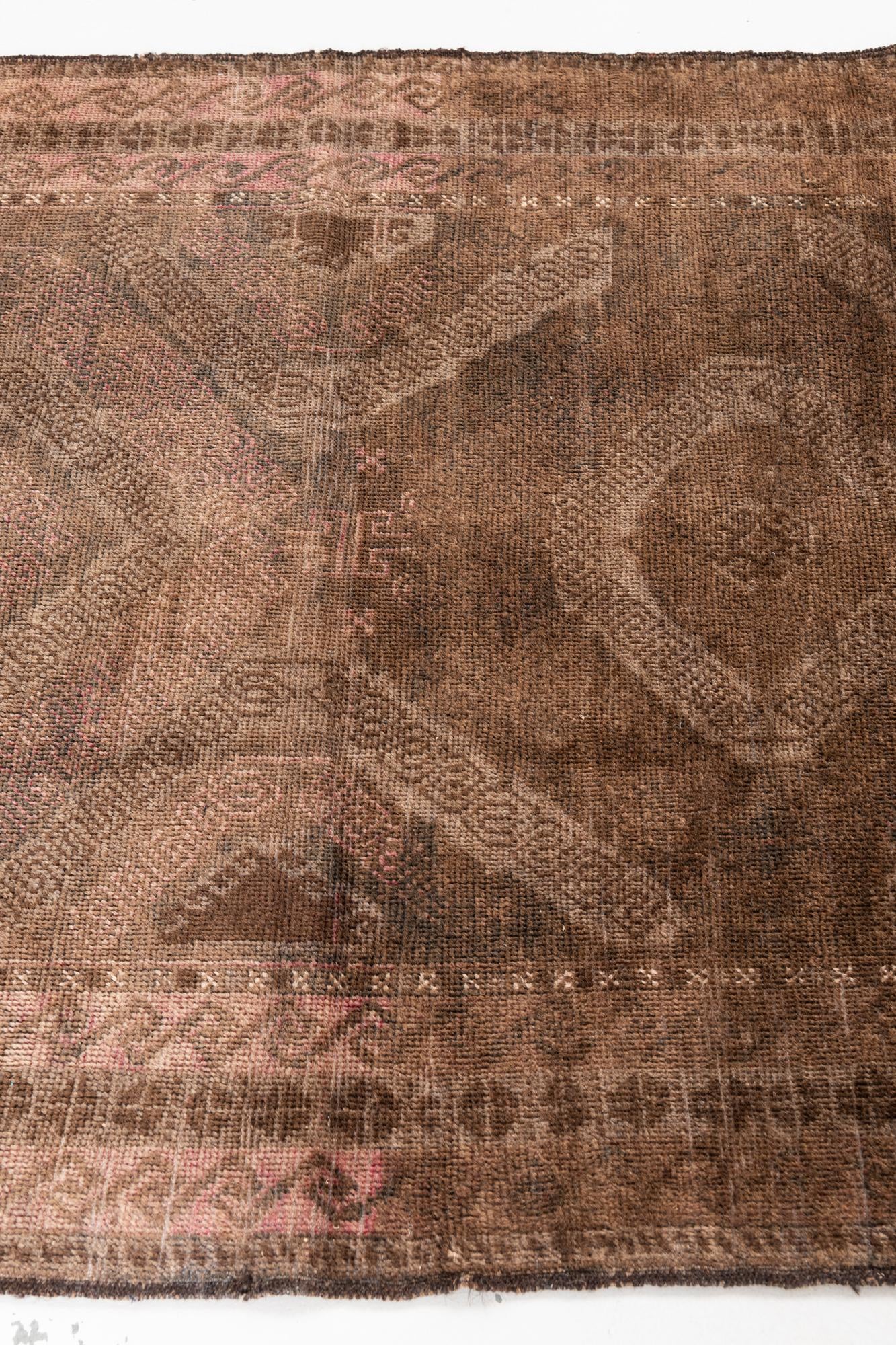 3' 8 x 5' 9 Hand Knotted Ultra Vintage Persian Wool Rug