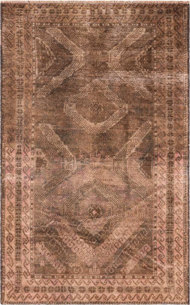 110cm x 175cm Handgeknüpft Ultra Vintage Persisch Wolle Teppich