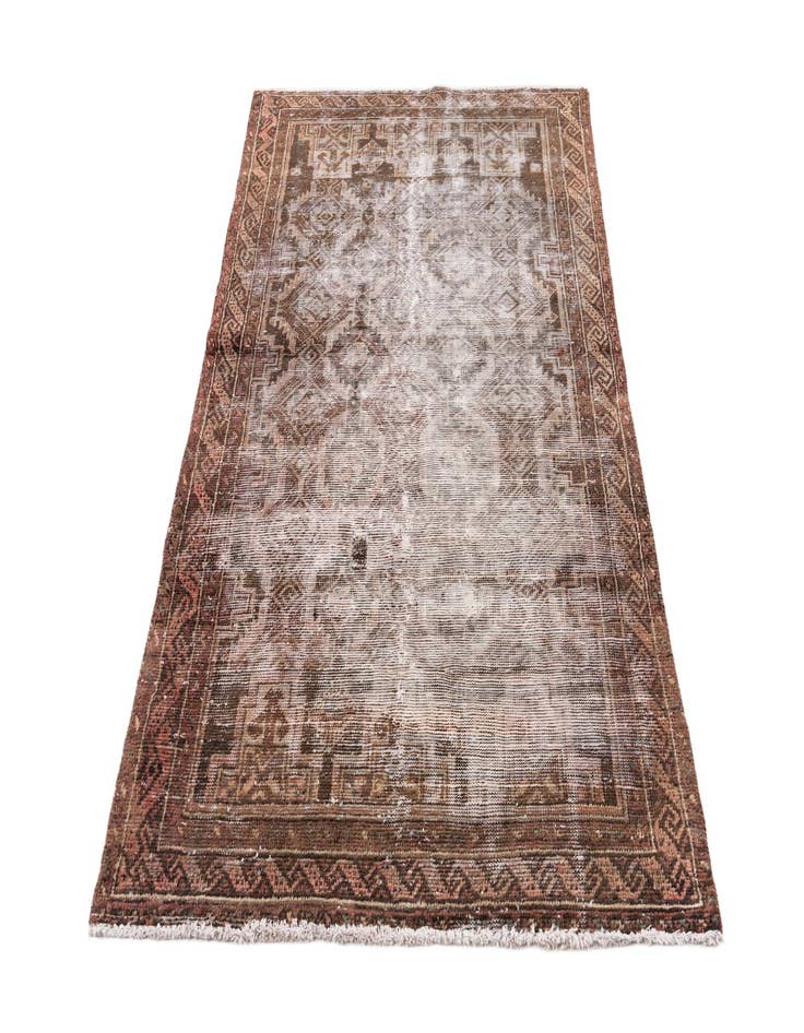 Detail image of 3' 7 x 6' 5  Hand Knotted Ultra Vintage Persian Wool Rug