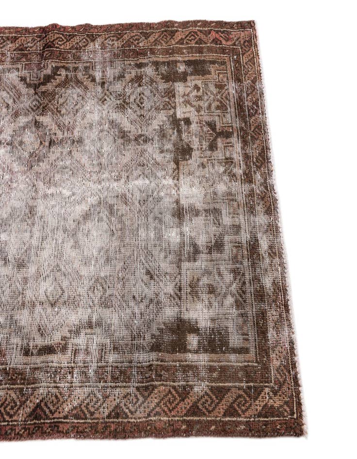 Detail image of 3' 7 x 6' 5  Hand Knotted Ultra Vintage Persian Wool Rug