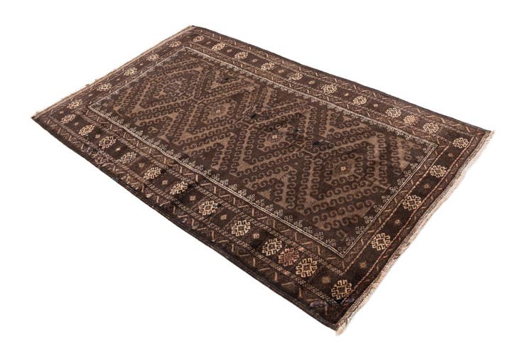 Detail image of 3' 9 x 6' Hand Knotted Ultra Vintage Persian Wool Rug