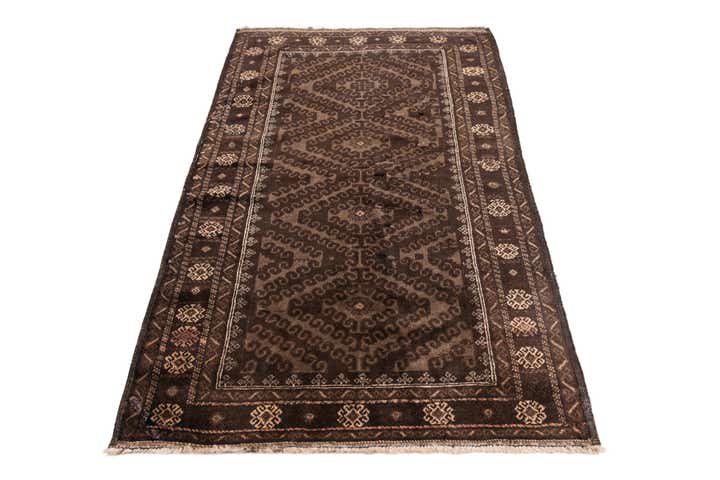 3' 9 x 6' Hand Knotted Ultra Vintage Persian Wool Rug