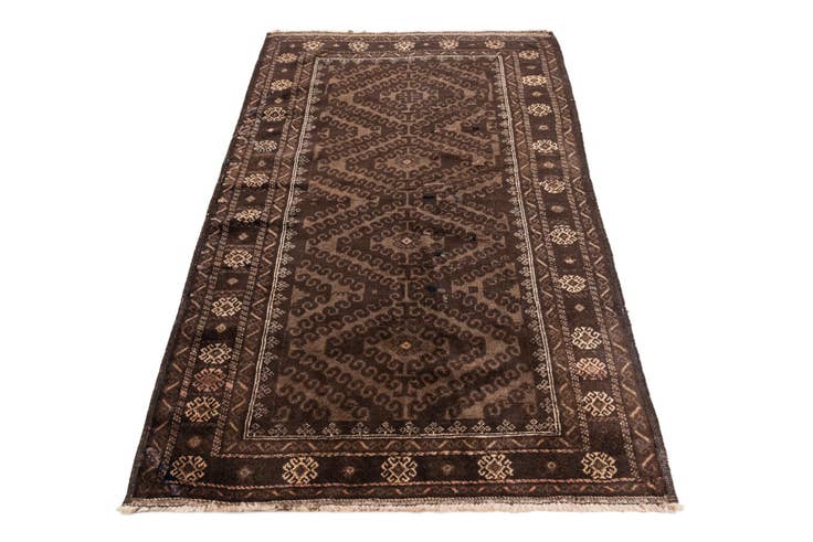 Detail image of 3' 9 x 6' Hand Knotted Ultra Vintage Persian Wool Rug