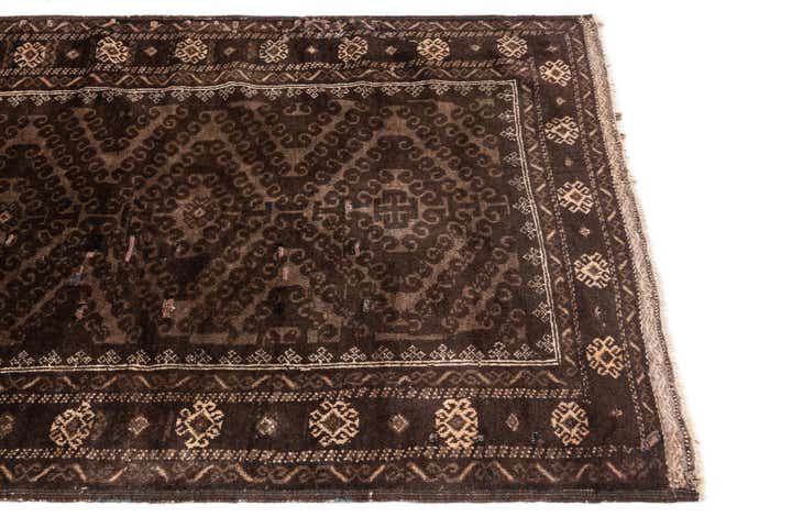 3' 9 x 6' Hand Knotted Ultra Vintage Persian Wool Rug