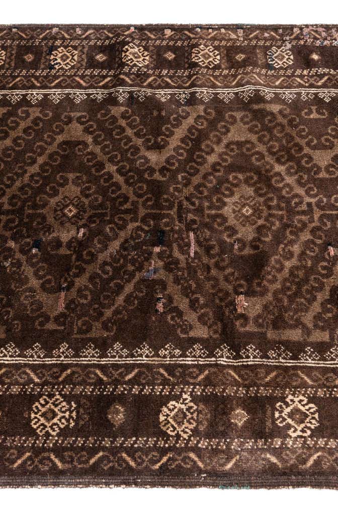 3' 9 x 6' Hand Knotted Ultra Vintage Persian Wool Rug