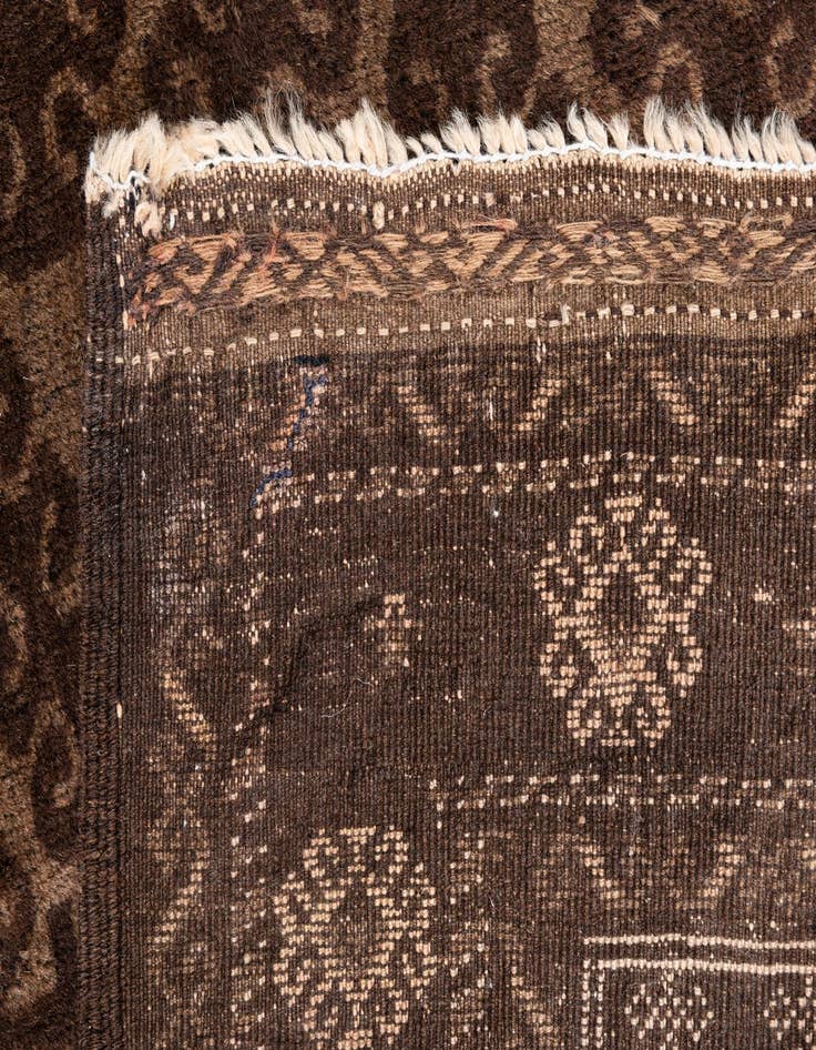 Detail image of 3' 9 x 6'  Hand Knotted Ultra Vintage Persian Wool Rug