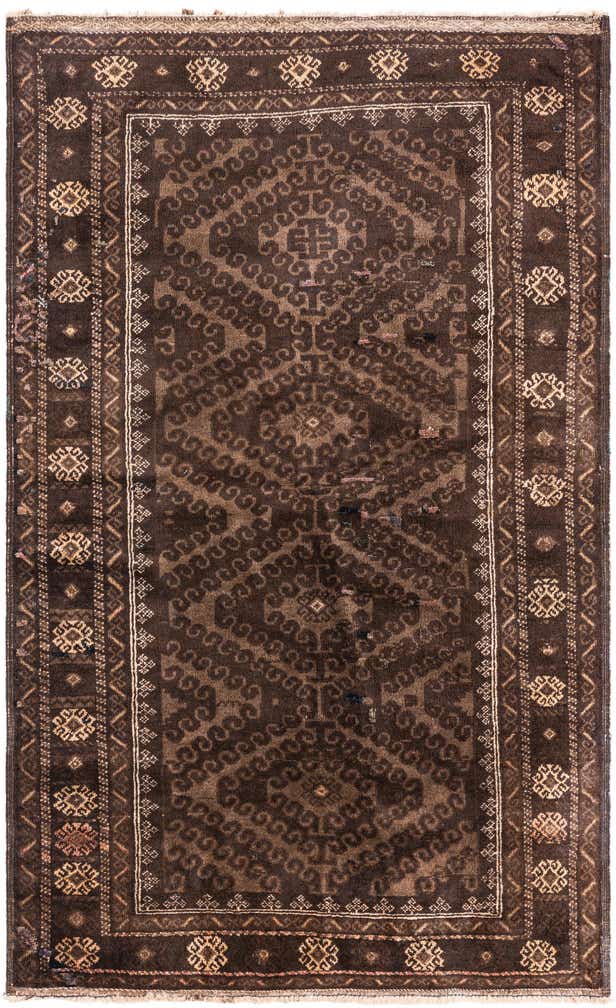 3' 9 x 6' Hand Knotted Ultra Vintage Persian Wool Rug