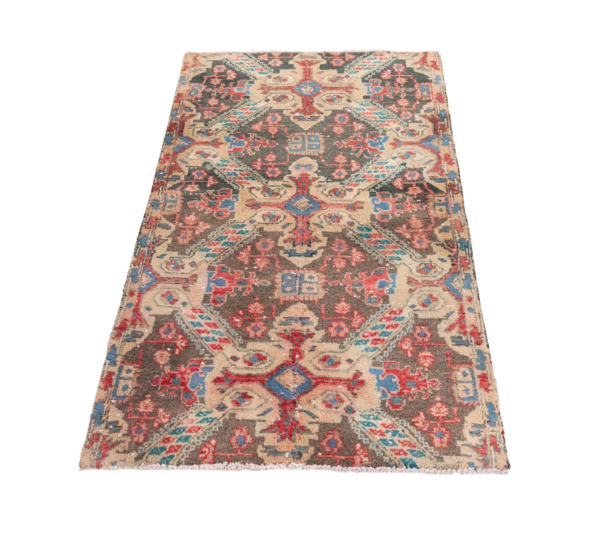 2' 9 x 4' 7 Hand Knotted Ultra Vintage Persian Wool Rug