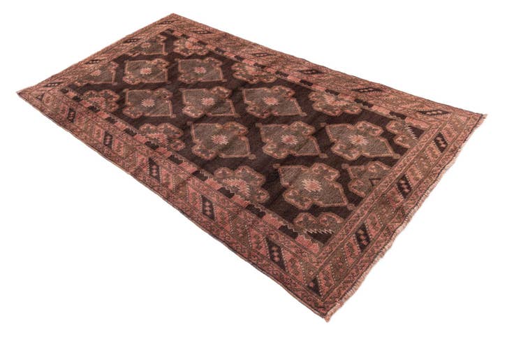 Detail image of 3' 6 x 6' 7 Hand Knotted Ultra Vintage Persian Wool Rug