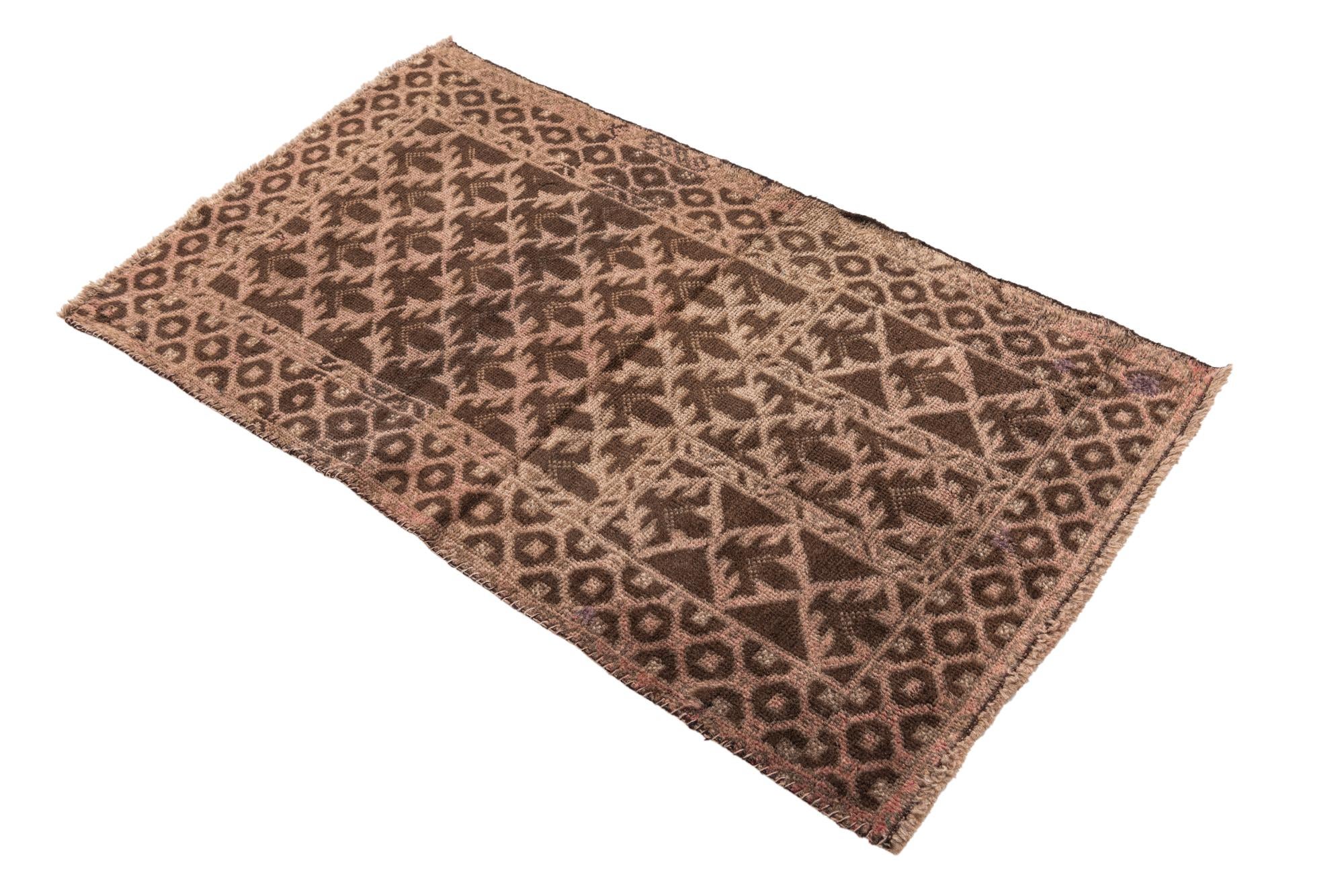 70cm x 130cm anudado a mano Ultra Vintage Alfombra Persa Lana