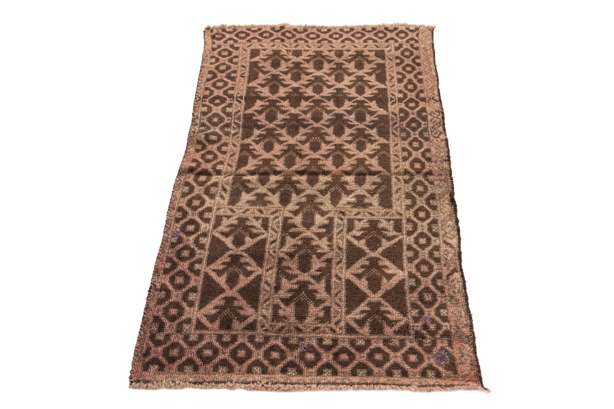 70cm x 130cm anudado a mano Ultra Vintage Alfombra Persa Lana