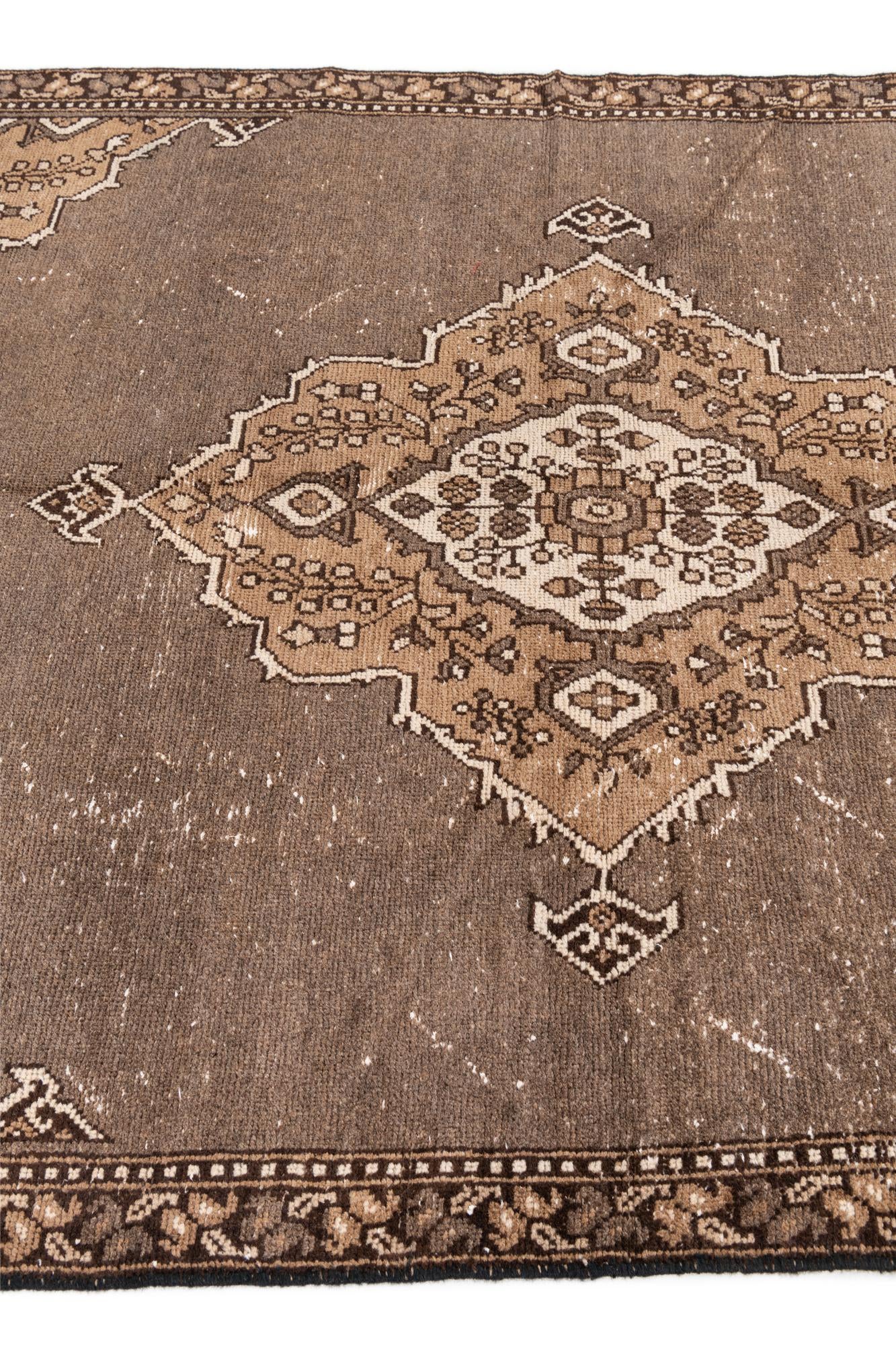 4' 10 x 7' 5 Hand Knotted Ultra Vintage Persian Wool Rug