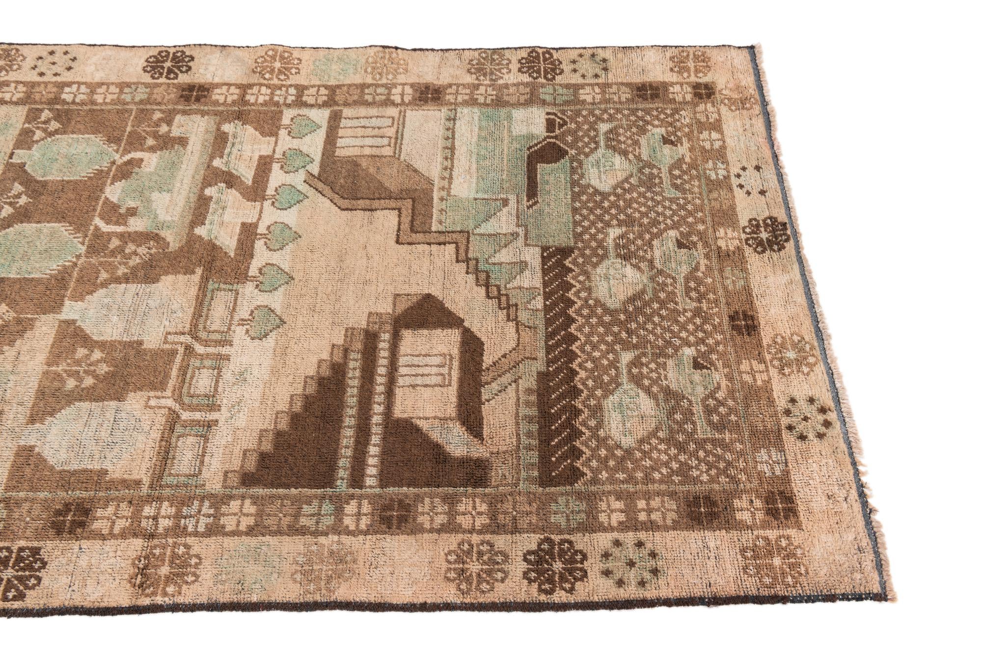 3' 5 x 5' 10 Hand Knotted Ultra Vintage Persian Wool Rug