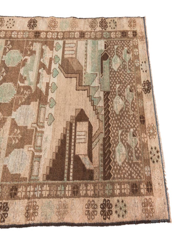 Detail image of 3' 5 x 5' 10  Hand Knotted Ultra Vintage Persian Wool Rug