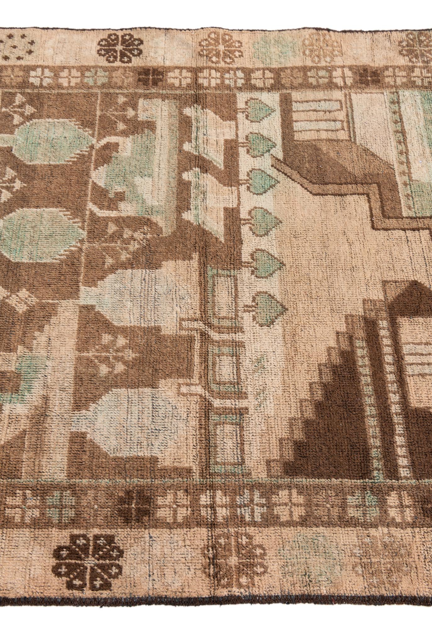 3' 5 x 5' 10 Hand Knotted Ultra Vintage Persian Wool Rug