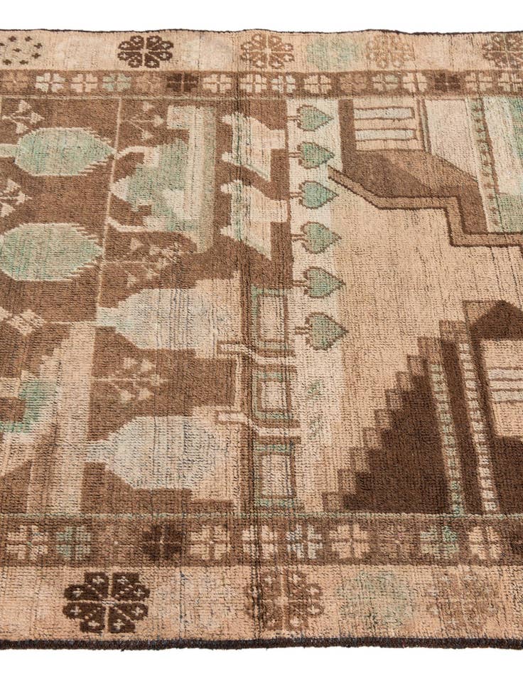 Detail image of 3' 5 x 5' 10  Hand Knotted Ultra Vintage Persian Wool Rug