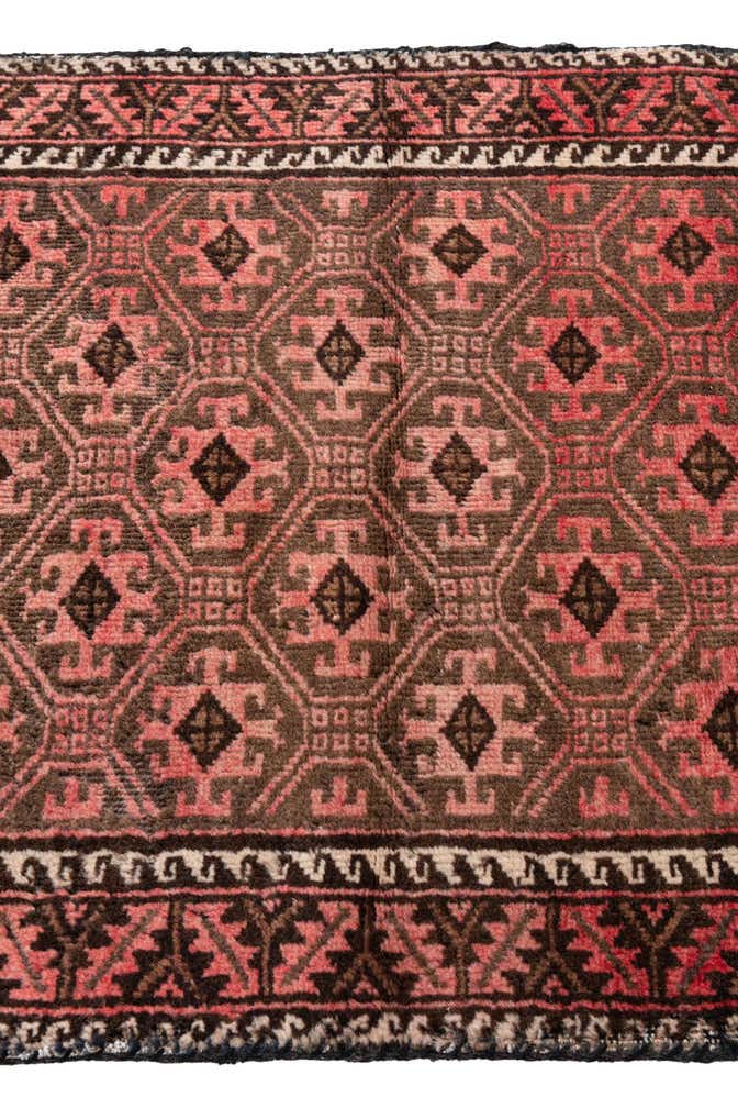 2' 4 x 4' 2 Hand Knotted Ultra Vintage Persian Wool Rug