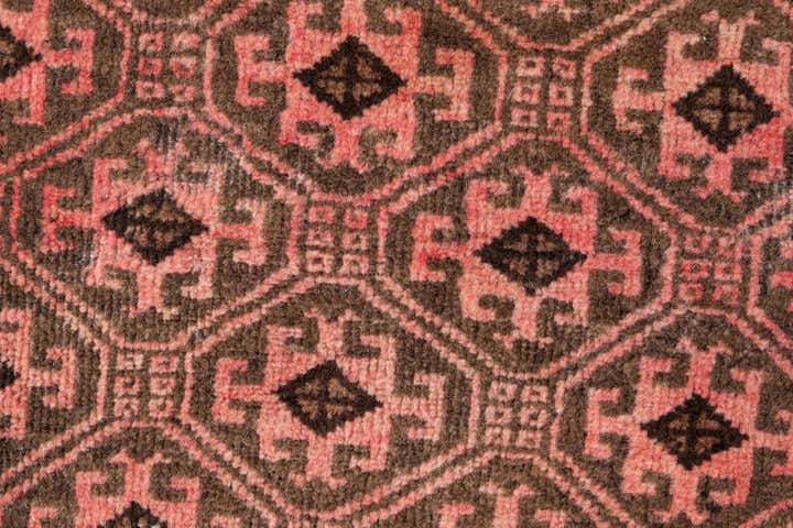 2' 4 x 4' 2 Hand Knotted Ultra Vintage Persian Wool Rug