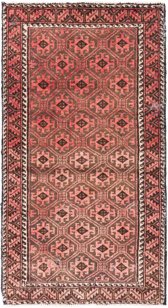 2' 4 x 4' 2 Hand Knotted Ultra Vintage Persian Wool Rug