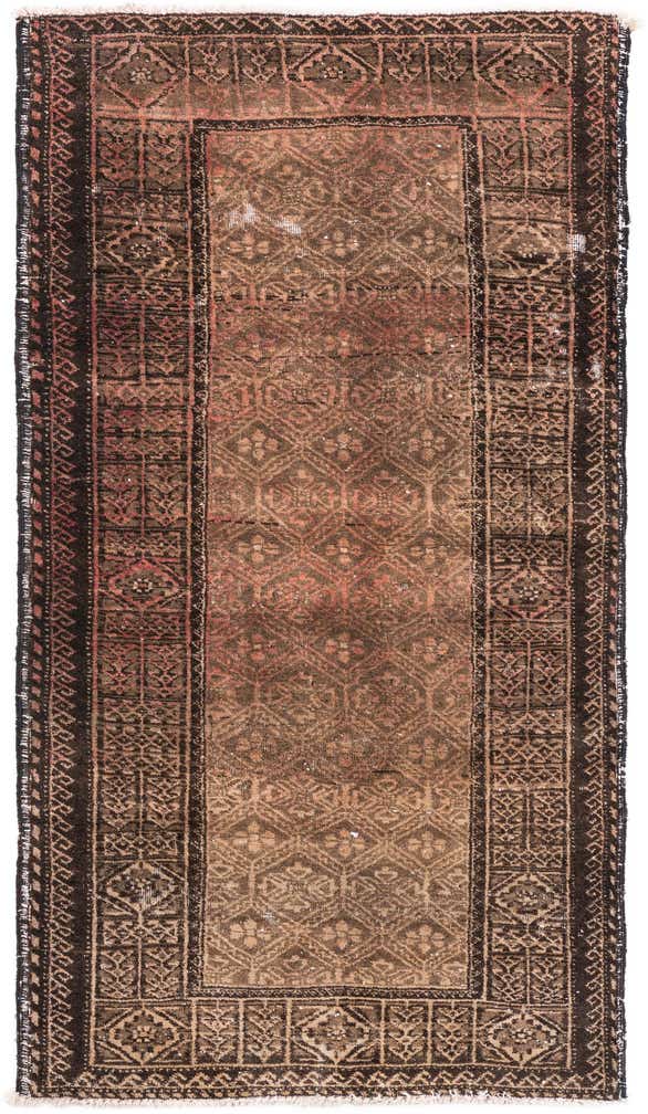 3' 2 x 5' 7 Hand Knotted Ultra Vintage Persian Wool Rug