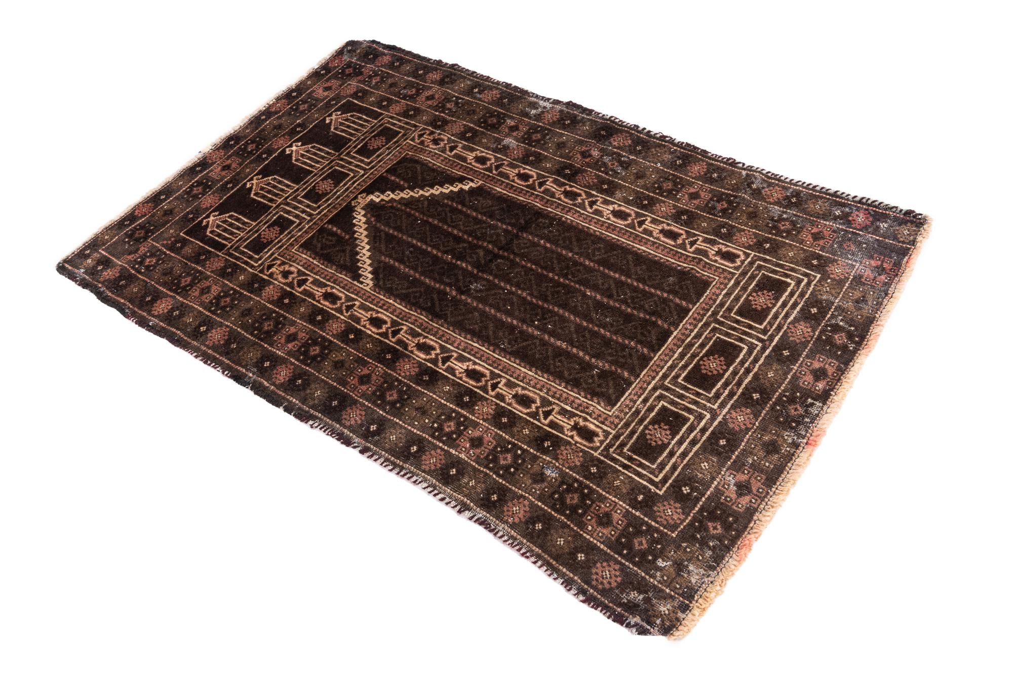 3' x 4' 5 Hand Knotted Ultra Vintage Persian Wool Rug