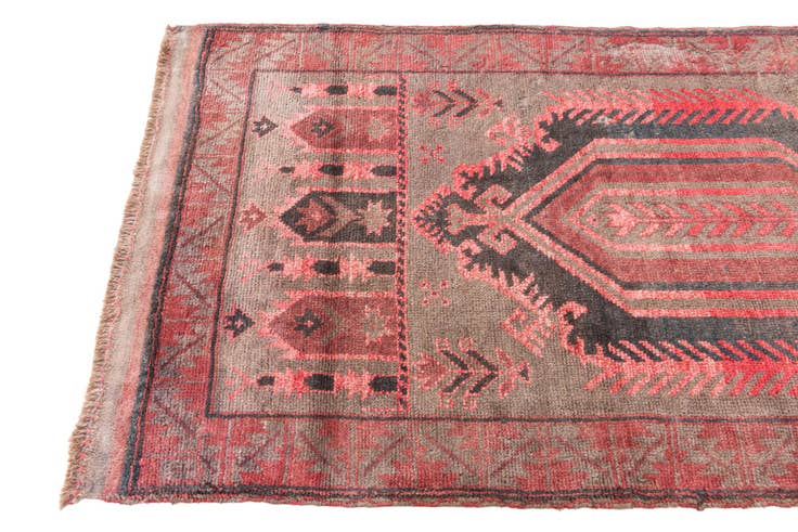 Detail image of 2' 10 x 4' 8 Hand Knotted Ultra Vintage Persian Wool Rug