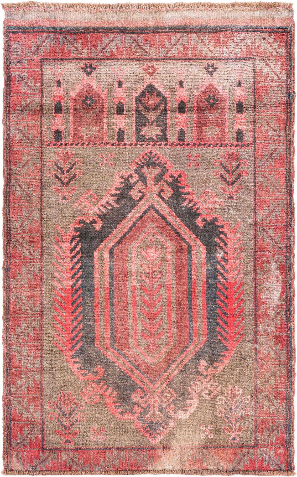 2' 10 x 4' 8 Hand Knotted Ultra Vintage Persian Wool Rug