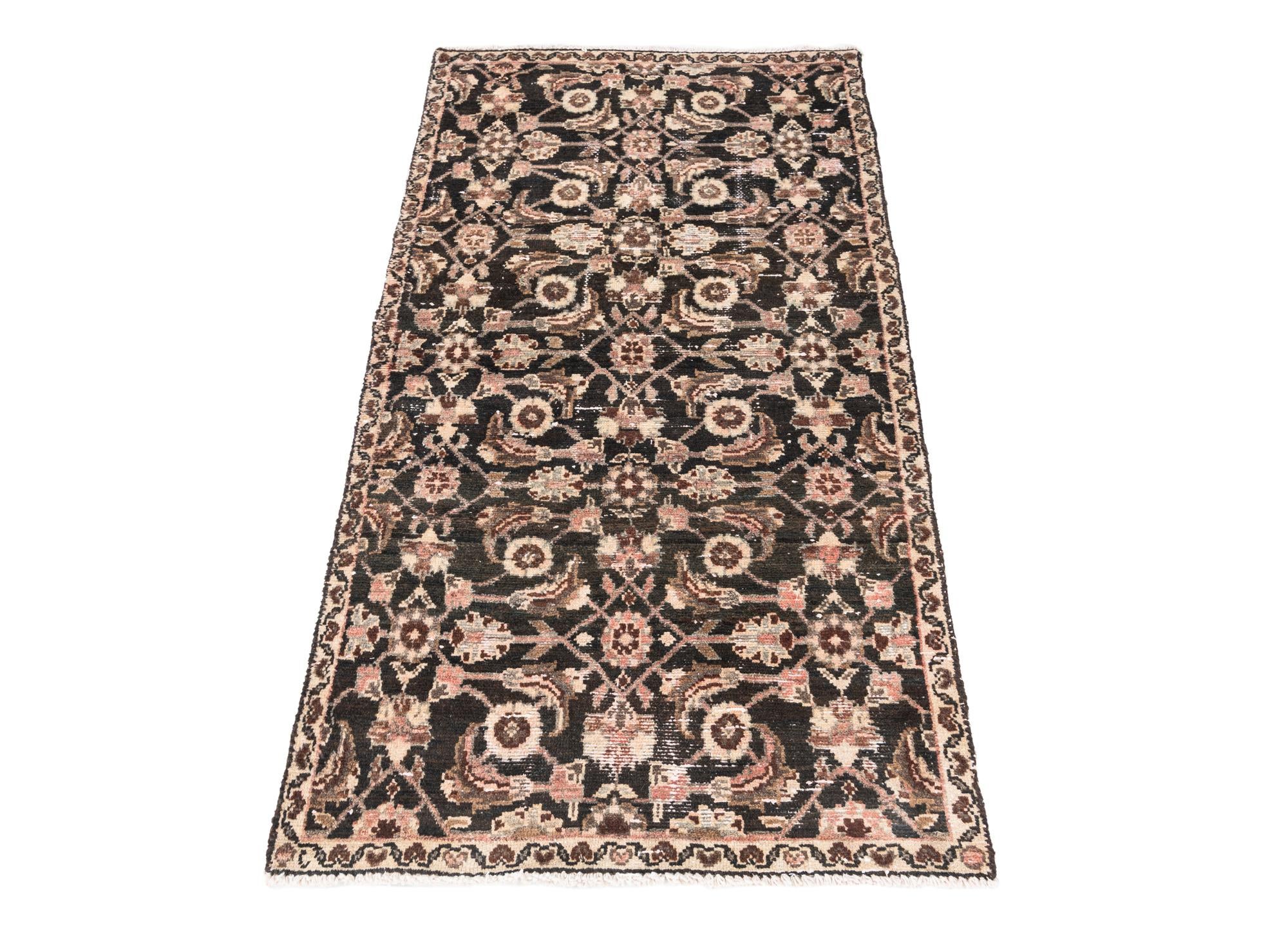 80cm x 145cm Hand Knotted Ultra Vintage Persian Wool Rug