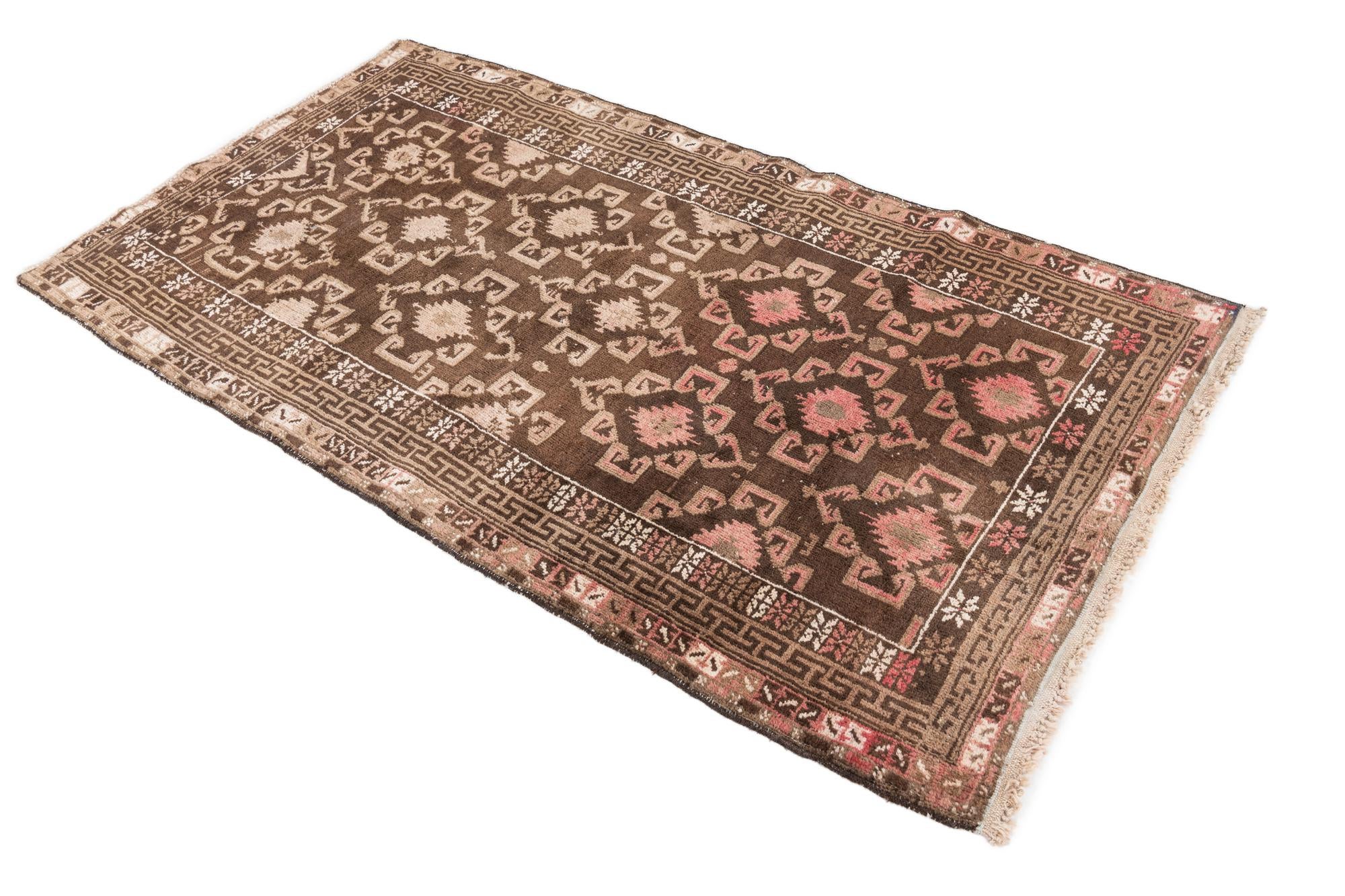 3' 4 x 6' 2 Hand Knotted Ultra Vintage Persian Wool Rug
