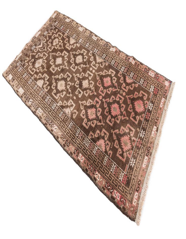 Detail image of 3' 4 x 6' 2  Hand Knotted Ultra Vintage Persian Wool Rug