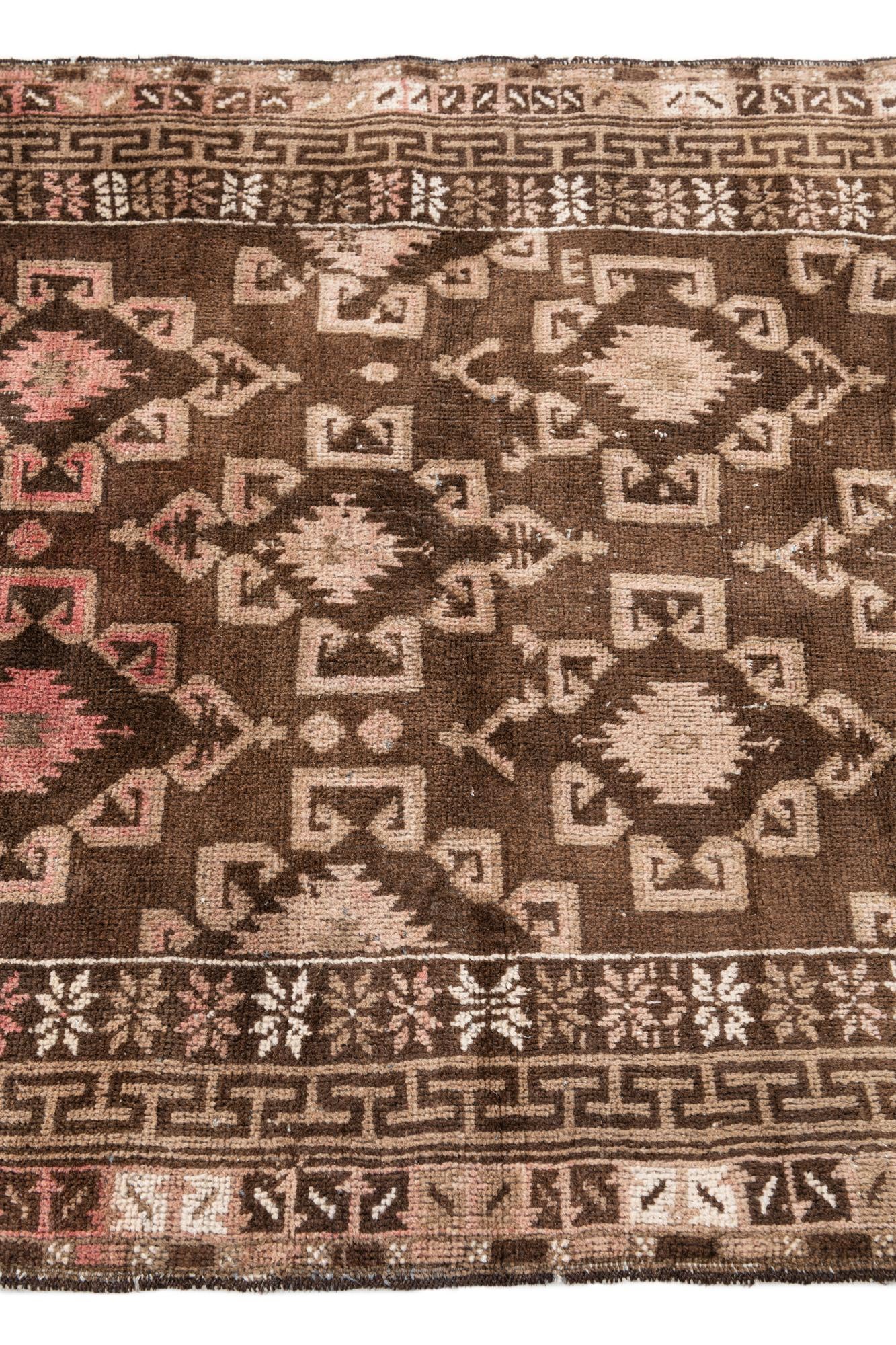 3' 4 x 6' 2 Hand Knotted Ultra Vintage Persian Wool Rug