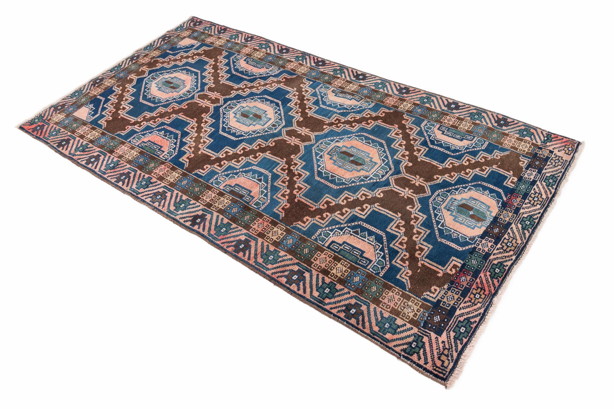 110cm x 205cm Hand Knotted Ultra Vintage Persian Wool Rug