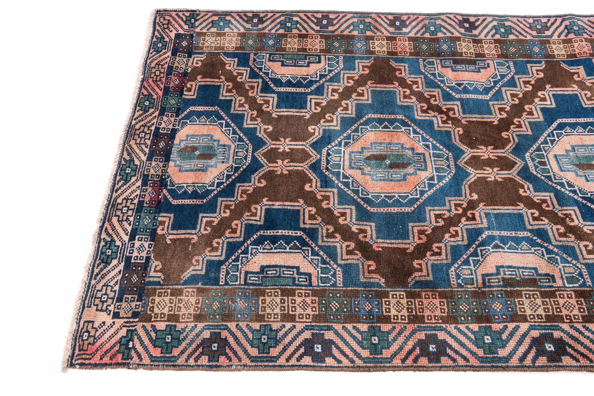 110cm x 205cm Hand Knotted Ultra Vintage Persian Wool Rug
