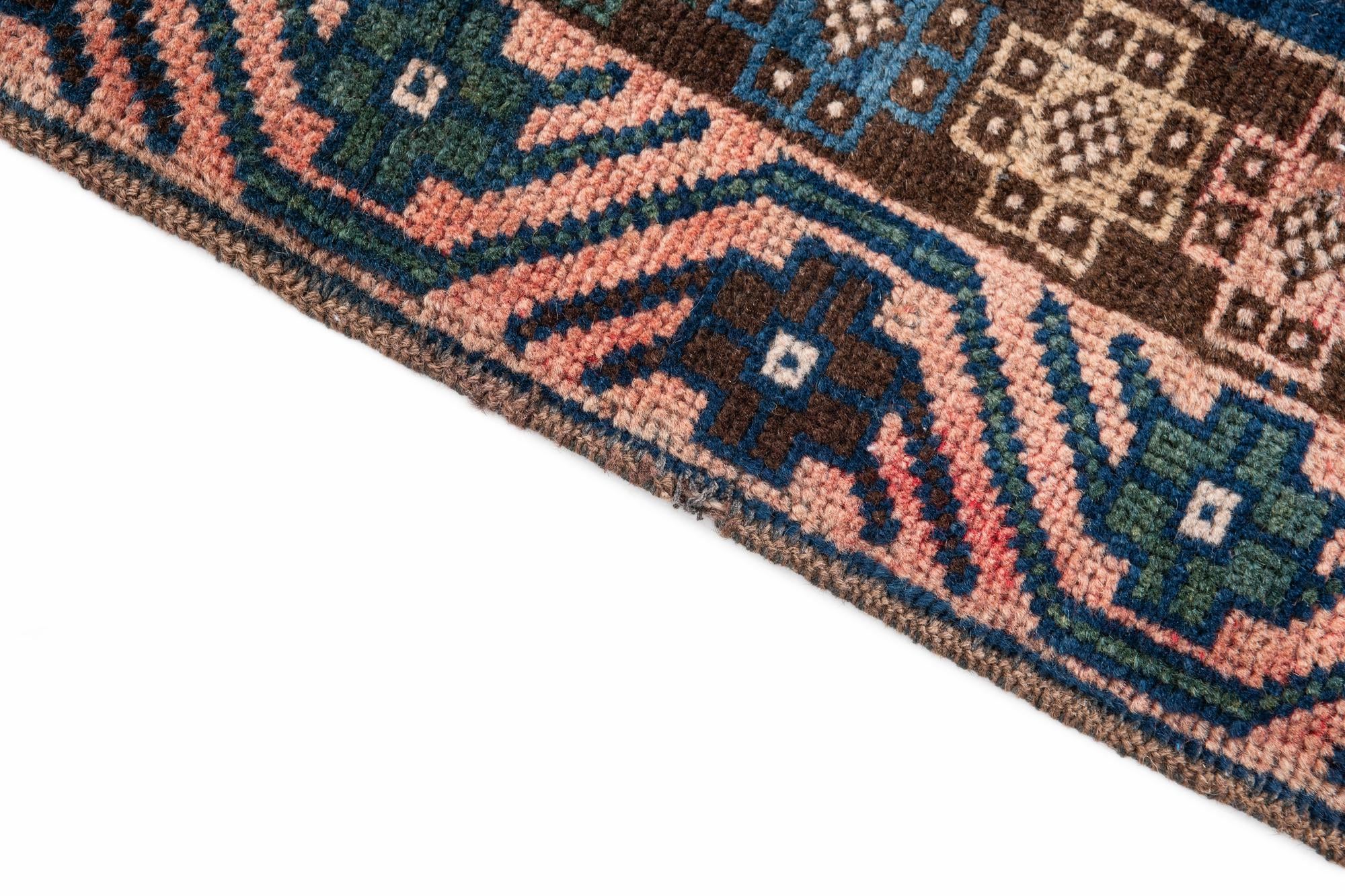 110cm x 205cm Hand Knotted Ultra Vintage Persian Wool Rug