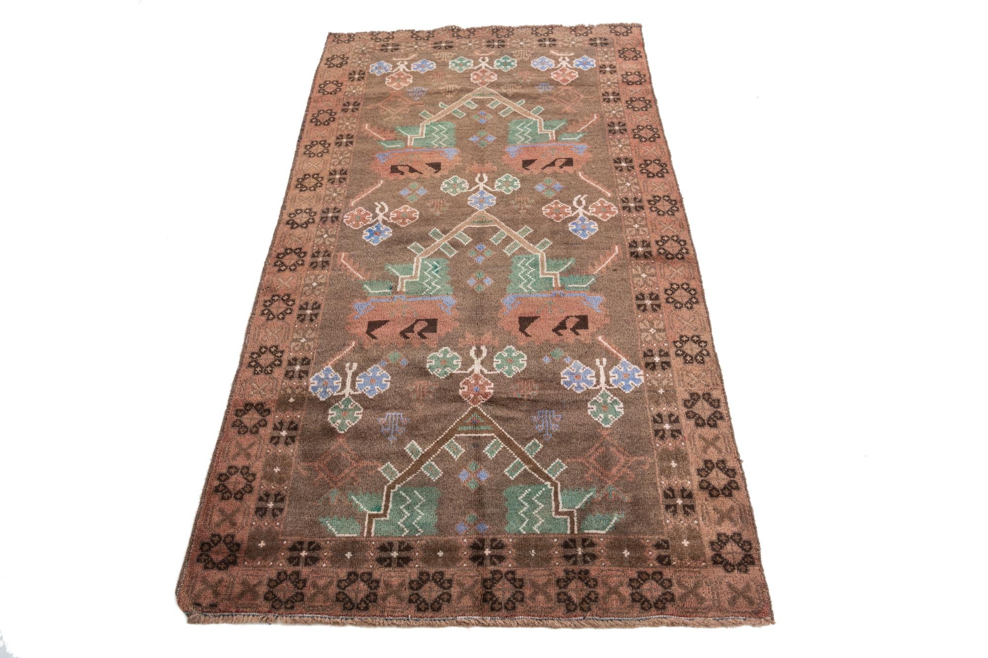 3' 6 x 6' 6 Hand Knotted Ultra Vintage Persian Wool Rug