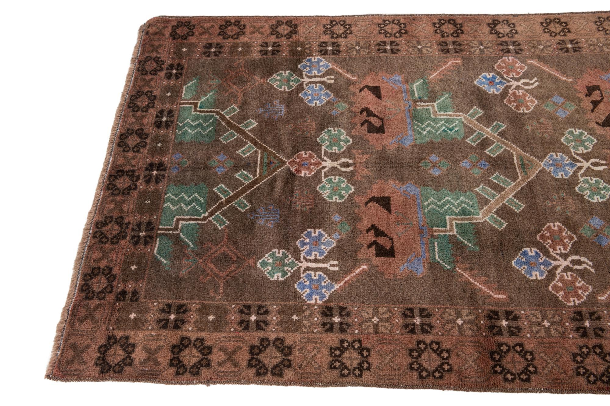 3' 6 x 6' 6 Hand Knotted Ultra Vintage Persian Wool Rug