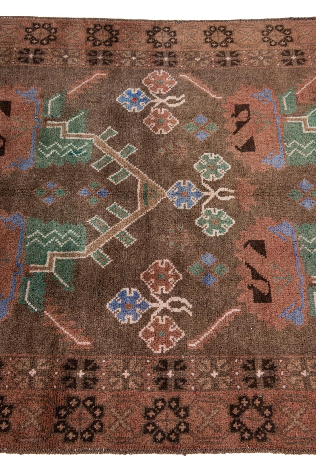 3' 6 x 6' 6 Hand Knotted Ultra Vintage Persian Wool Rug